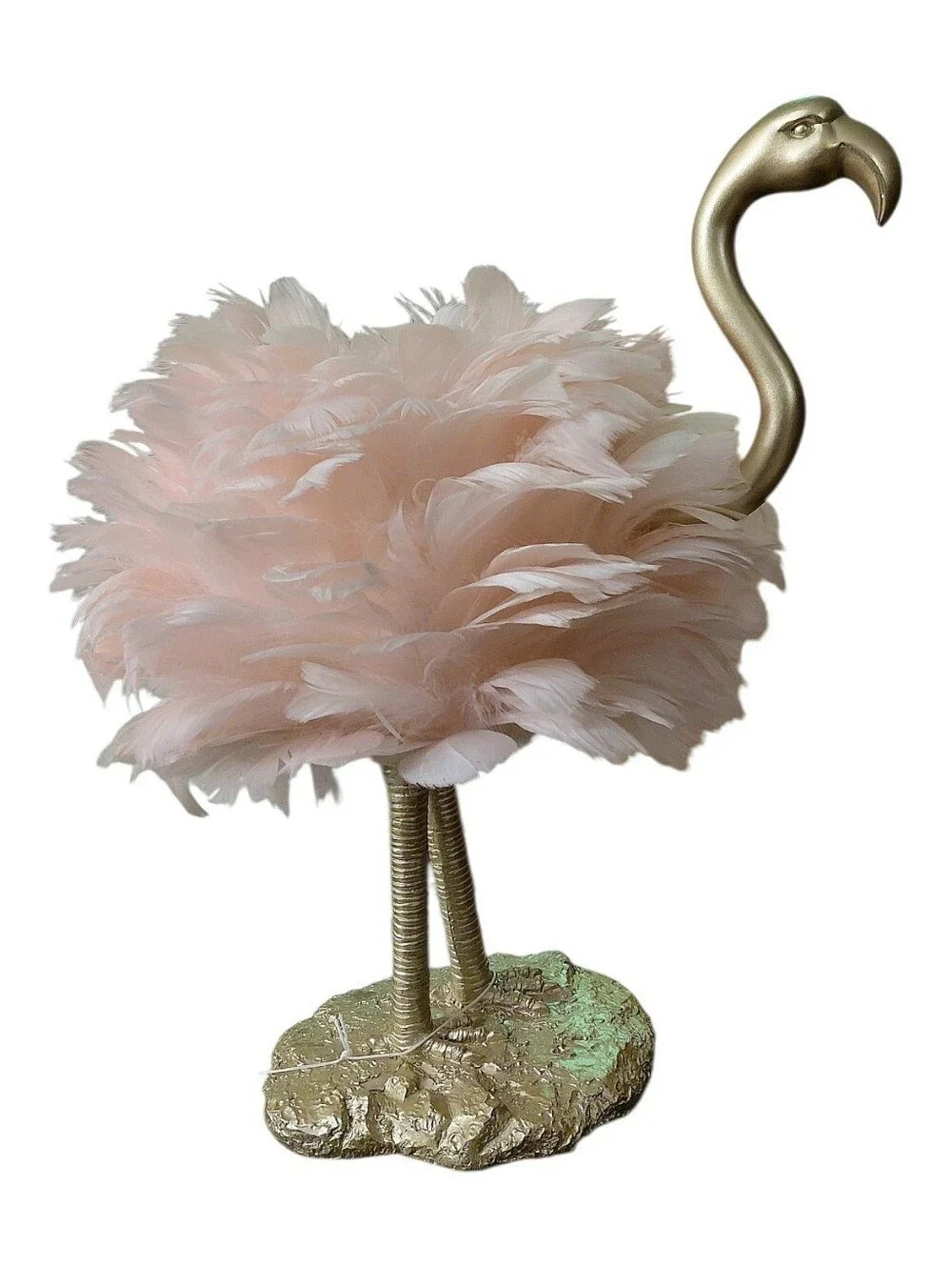 Novogratz Pink Feather Flamingo Accent Table Lamp Bird Decor